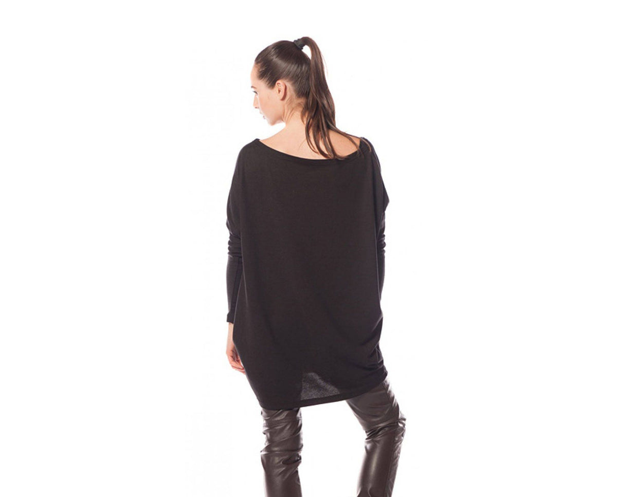 Flora Black Knit Sweater — view 3