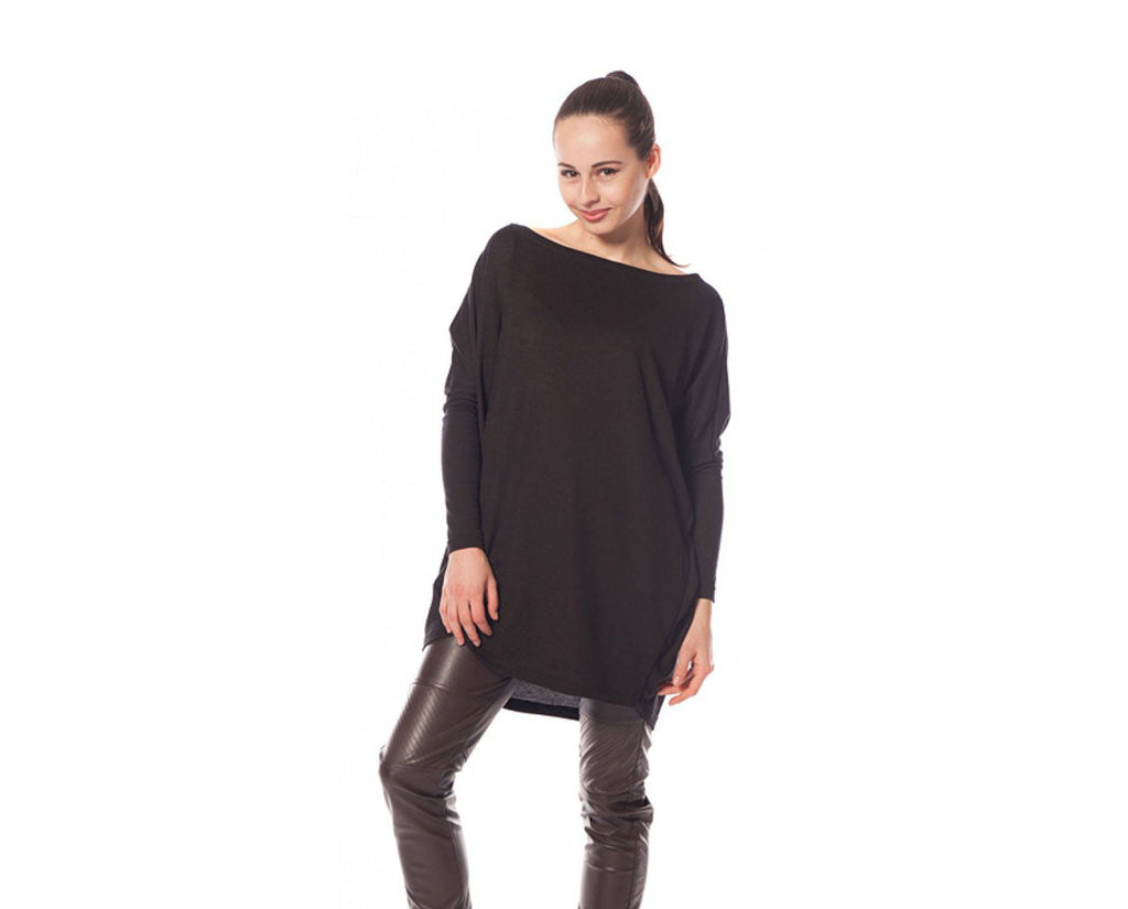 Flora Black Knit Sweater — The Clothing Closet