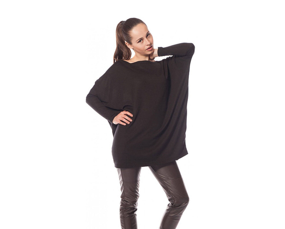 Flora Black Knit Sweater — view 2