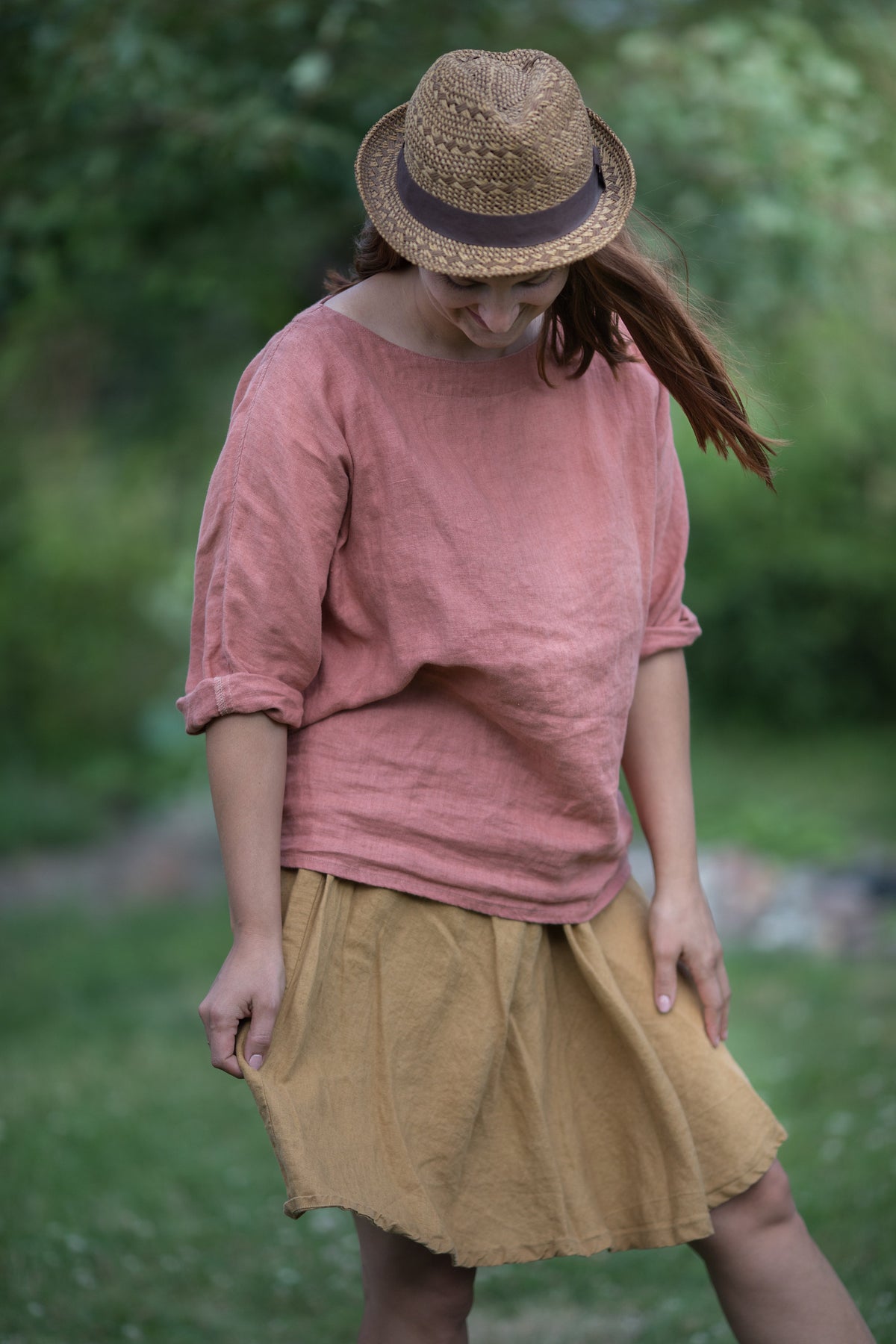 Elena Pink Linen Kimono — The Clothing Closet