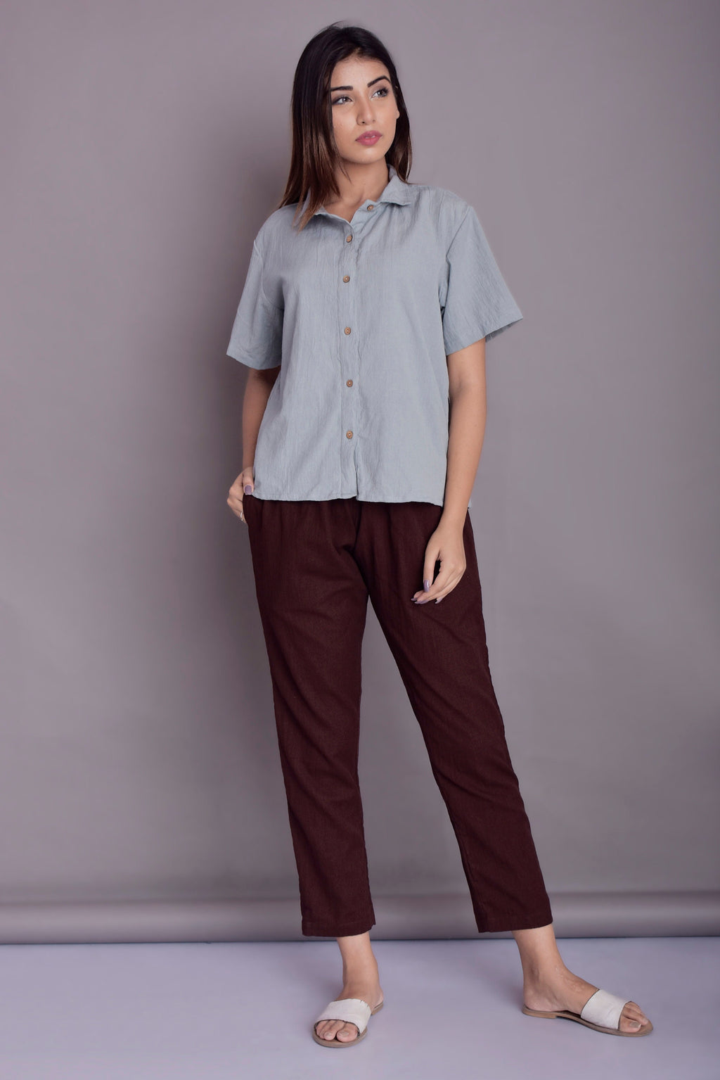 Cleo Black Linen Pants — view 3