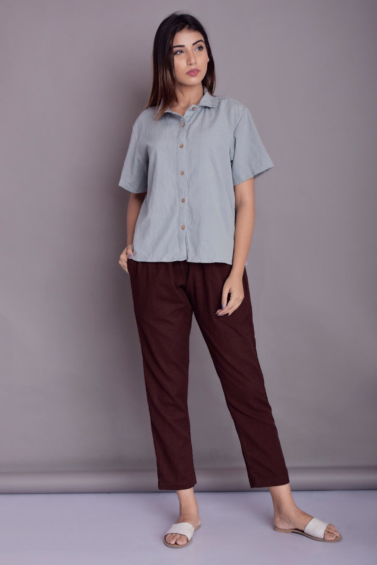 Cleo Black Linen Pants — view 3