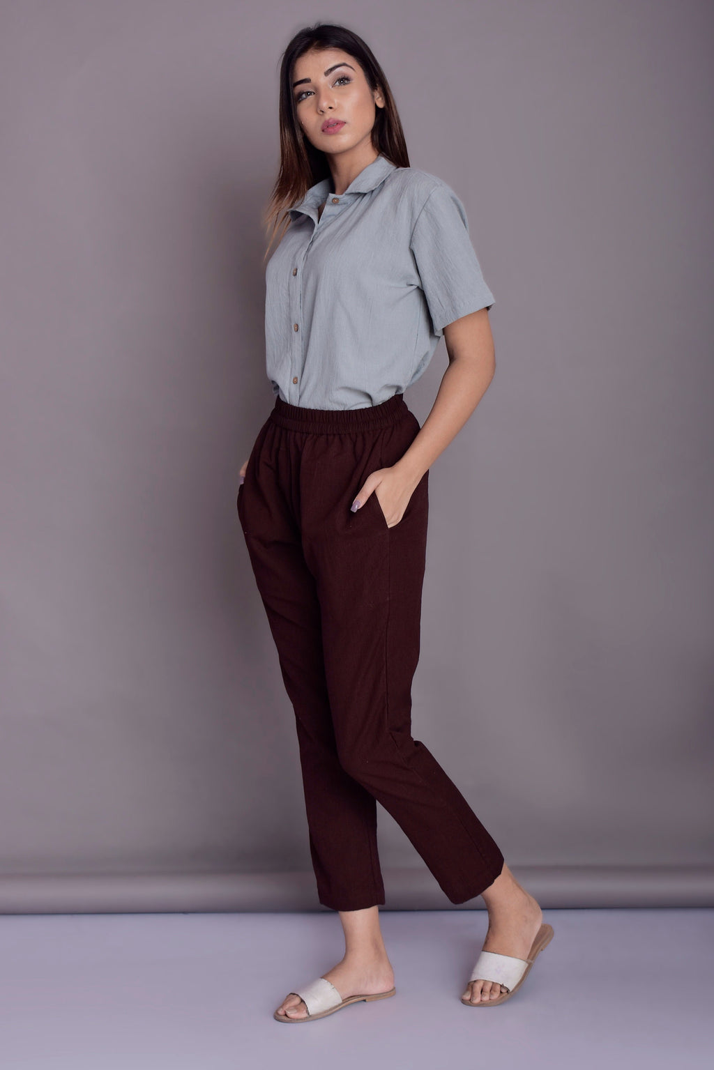 Cleo Black Linen Pants — view 4