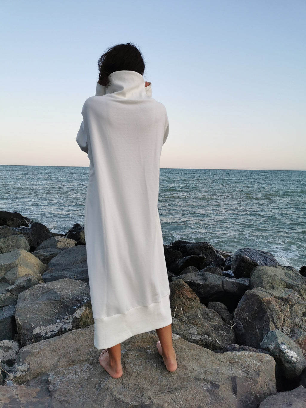 Aria White Cotton Shirt Dress — view 2