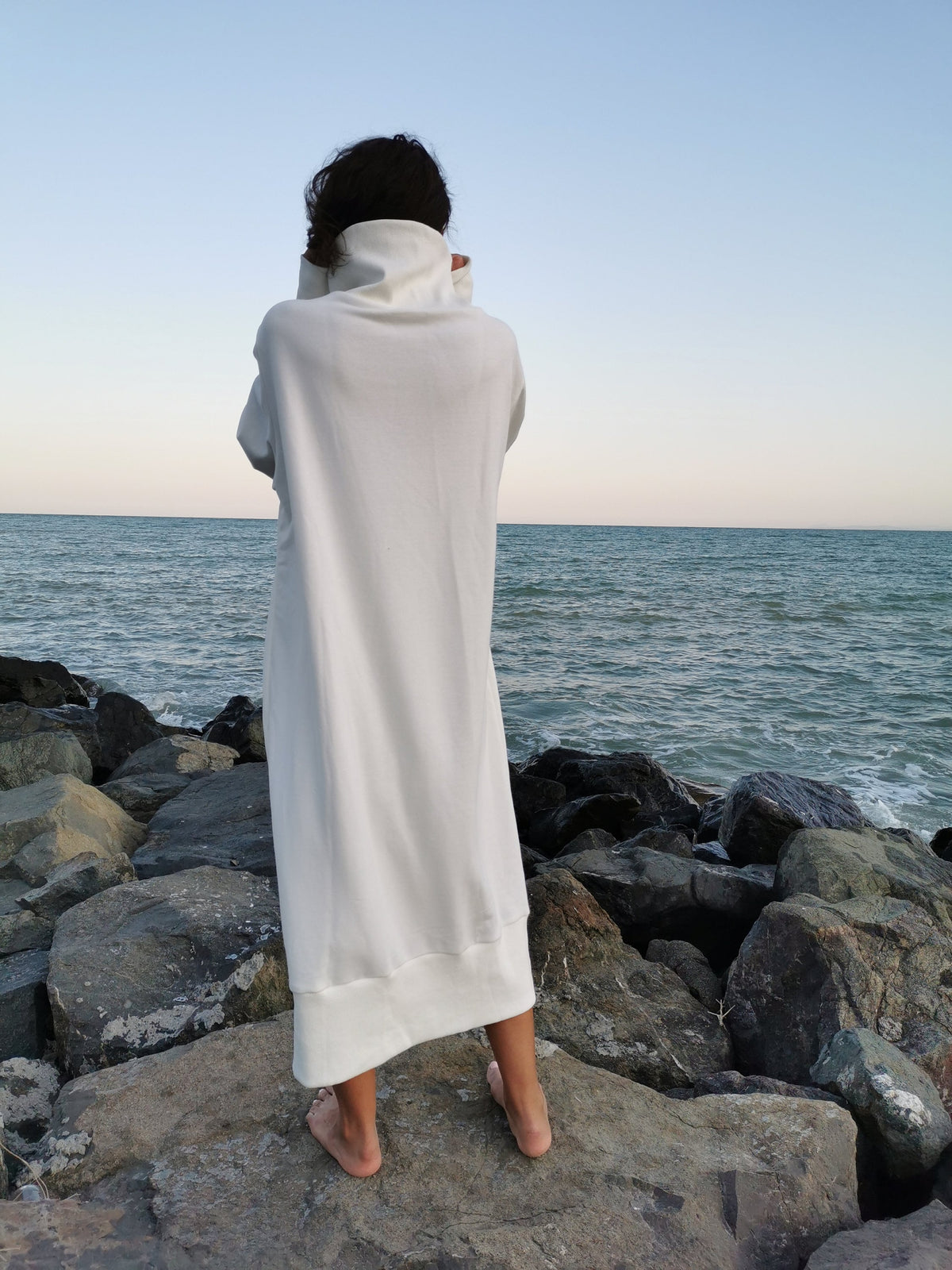 Aria White Cotton Shirt Dress — view 2