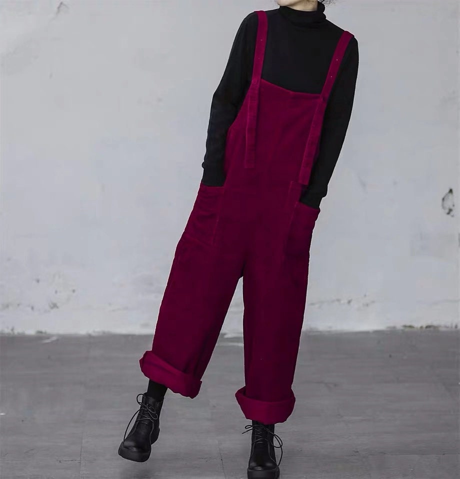 Elsie Purple Corduroy Jumpsuit — view 5