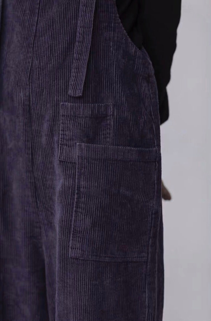 Elsie Purple Corduroy Jumpsuit — view 6