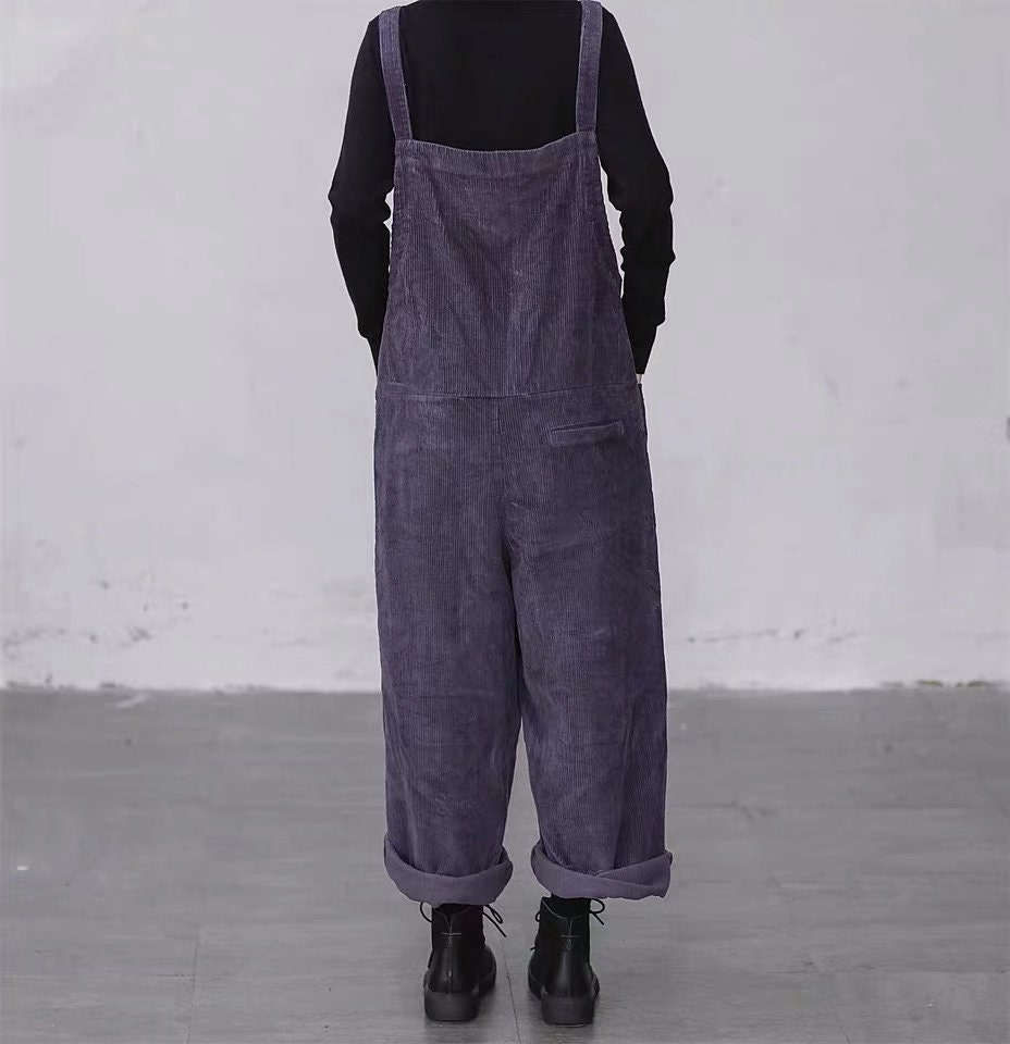 Elsie Purple Corduroy Jumpsuit — view 4