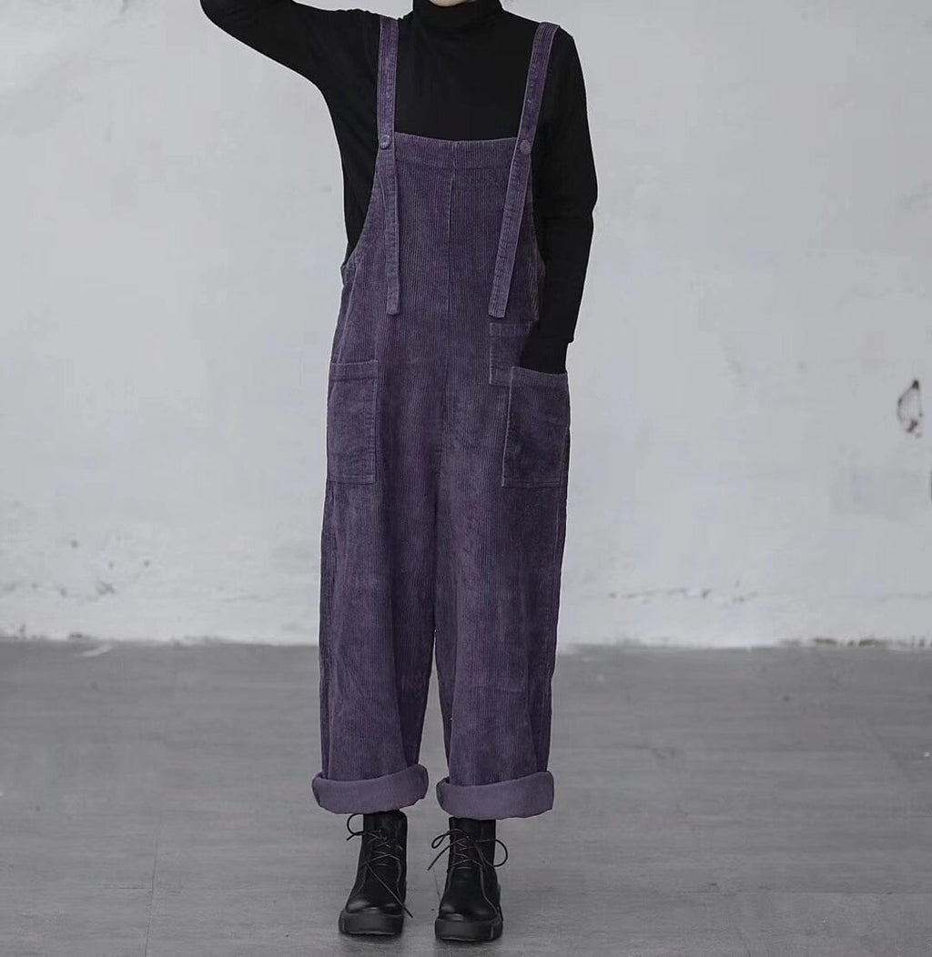 Elsie Purple Corduroy Jumpsuit — The Clothing Closet