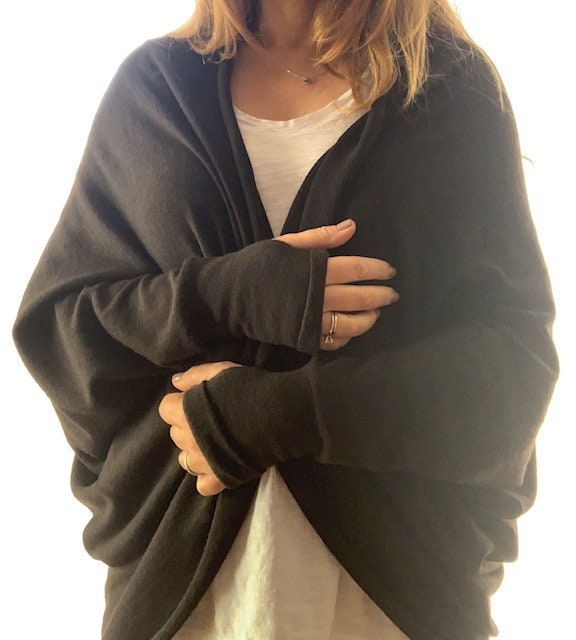 Inez Black Wool Cardigan — view 4