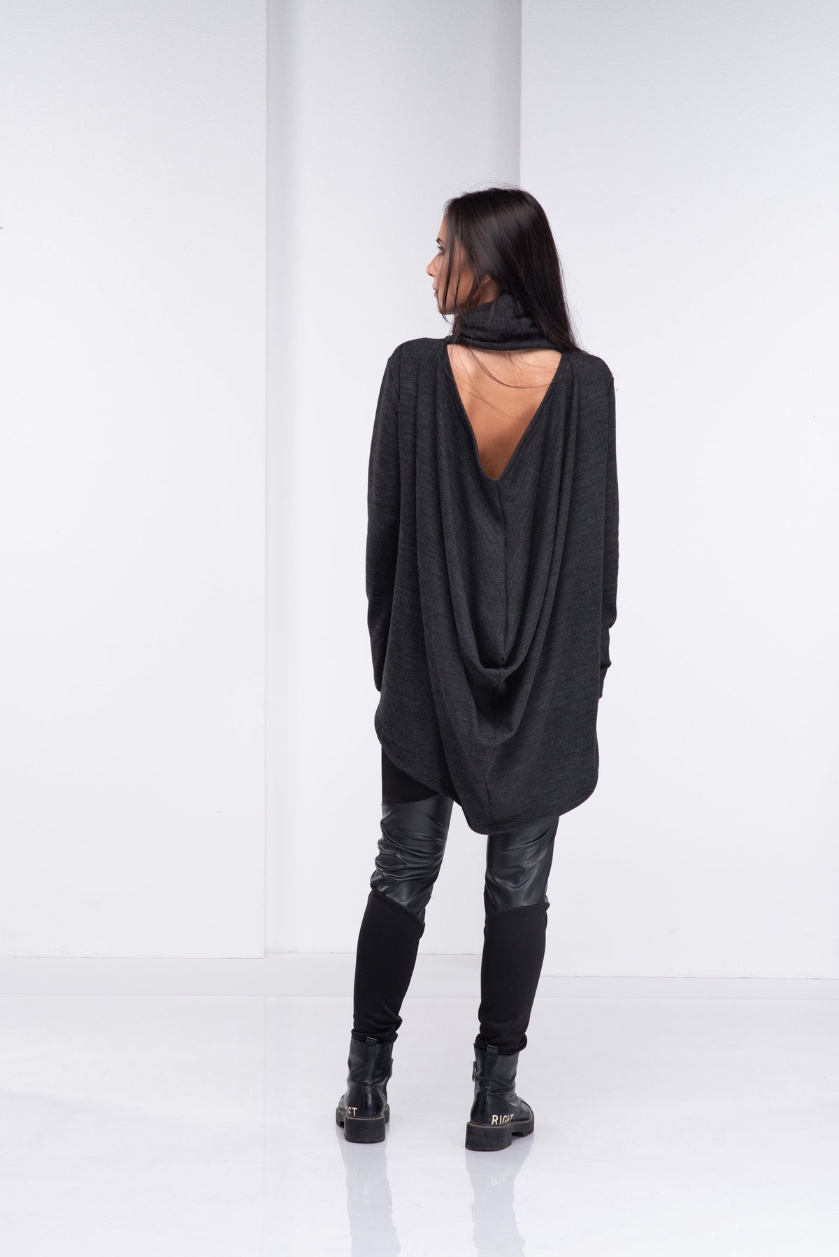 Kaia Black Wool Sweater — view 3