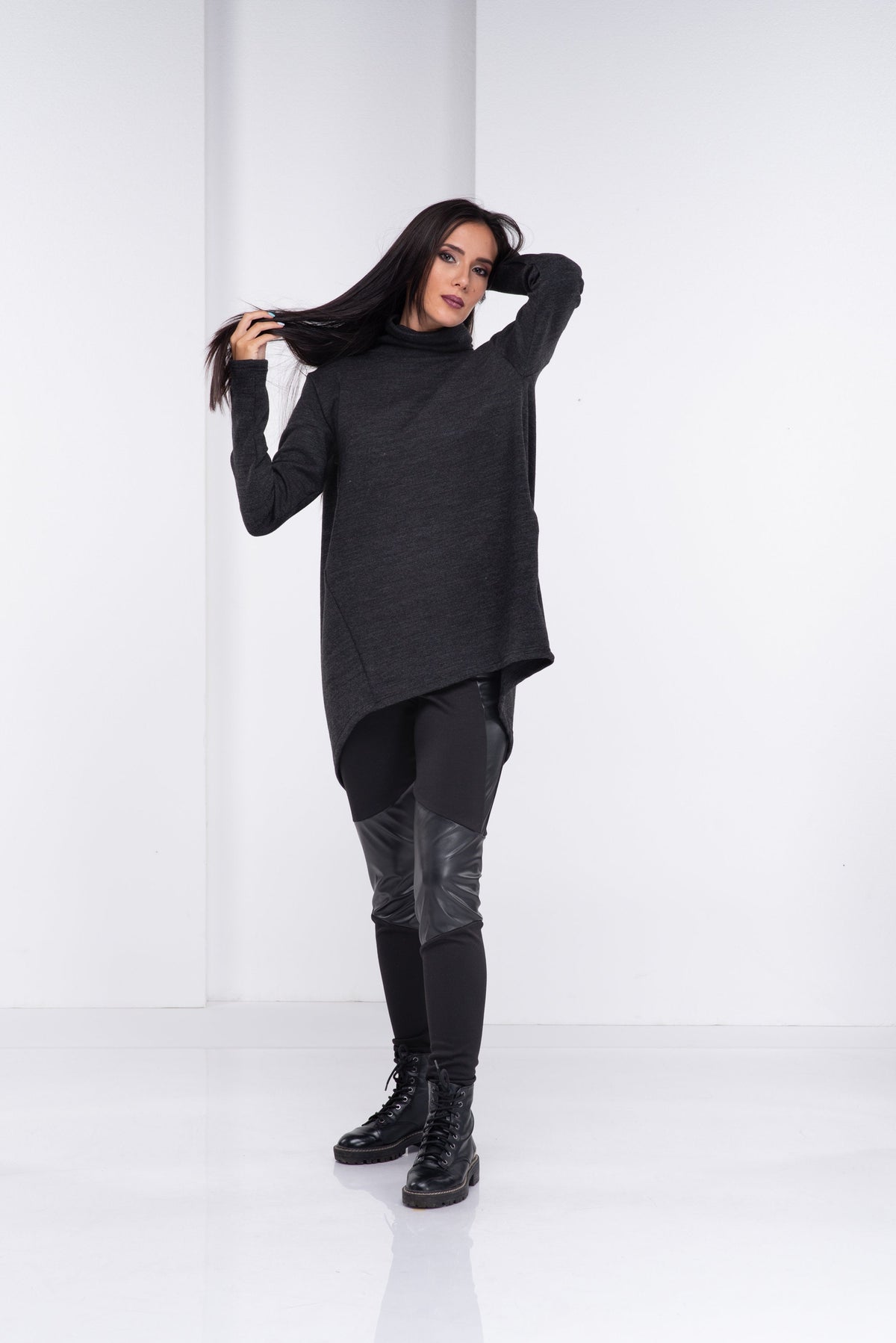 Kaia Black Wool Sweater — view 5