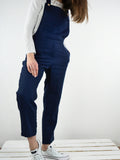 Fleur Navy Linen Jumpsuit — The Clothing Closet
