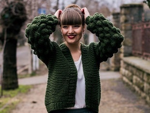 Willa Green Knit Cardigan — view 4