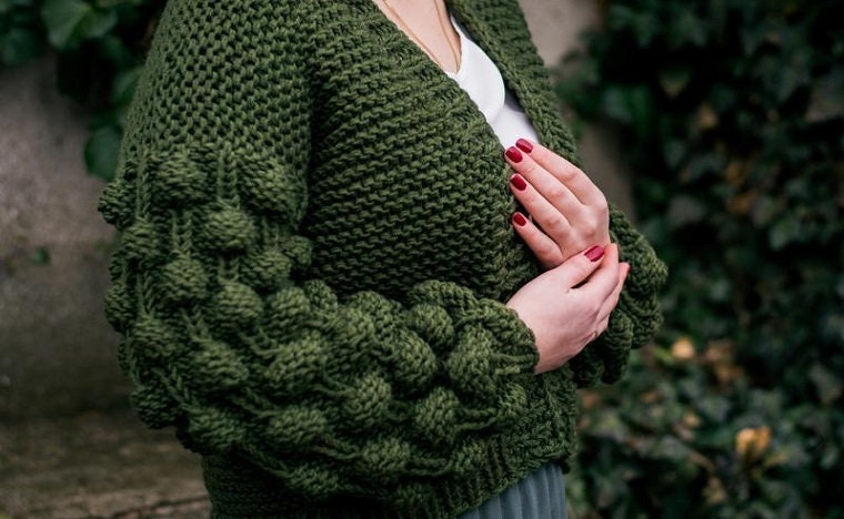 Willa Green Knit Cardigan — The Clothing Closet