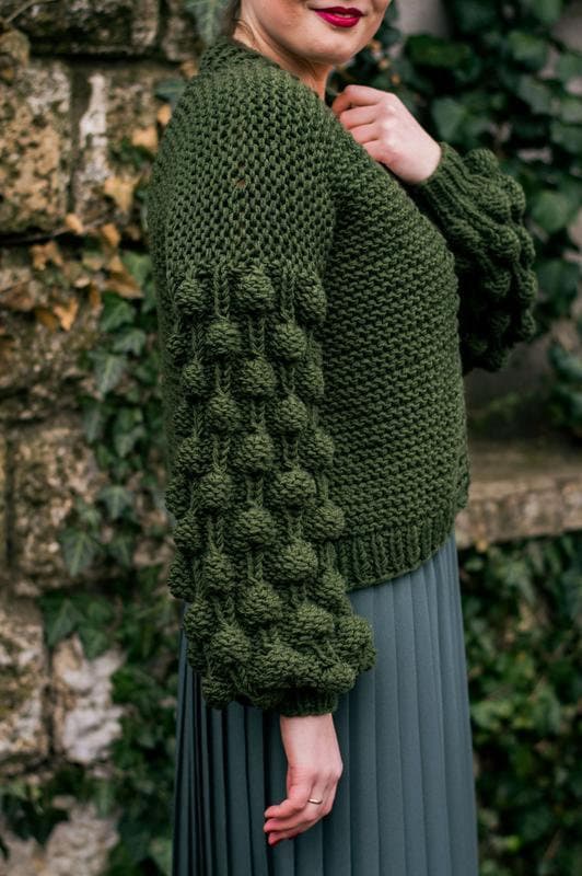 Willa Green Knit Cardigan — view 2