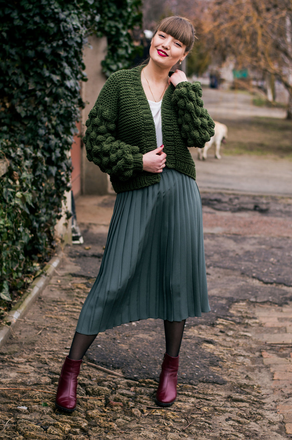 Willa Green Knit Cardigan — view 6