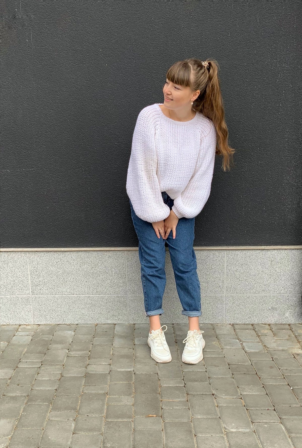 Juno White Wool Sweater — view 6