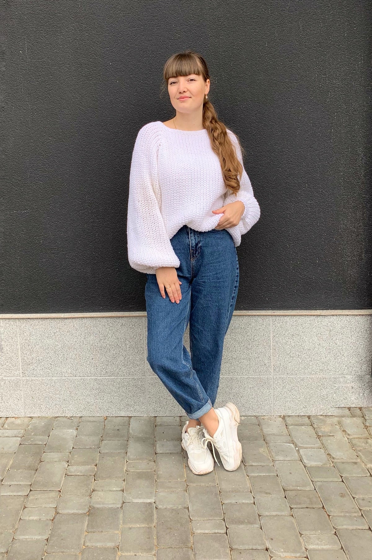 Juno White Wool Sweater — view 5