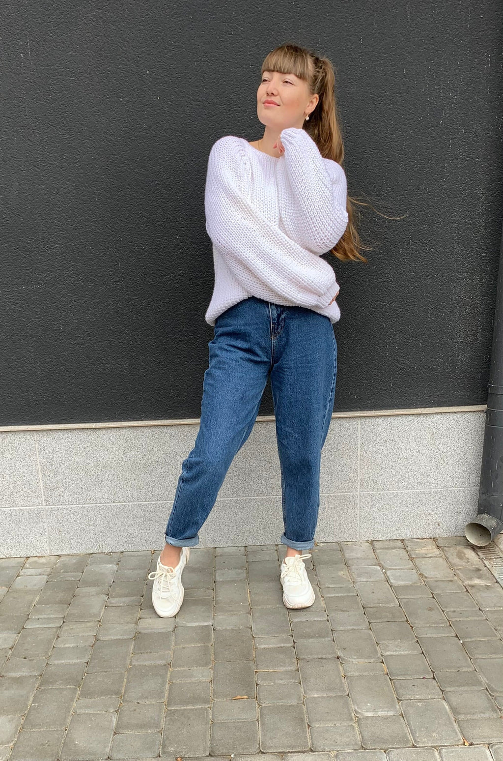 Juno White Wool Sweater — The Clothing Closet