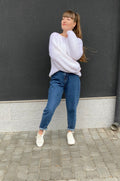 Juno White Wool Sweater — The Clothing Closet