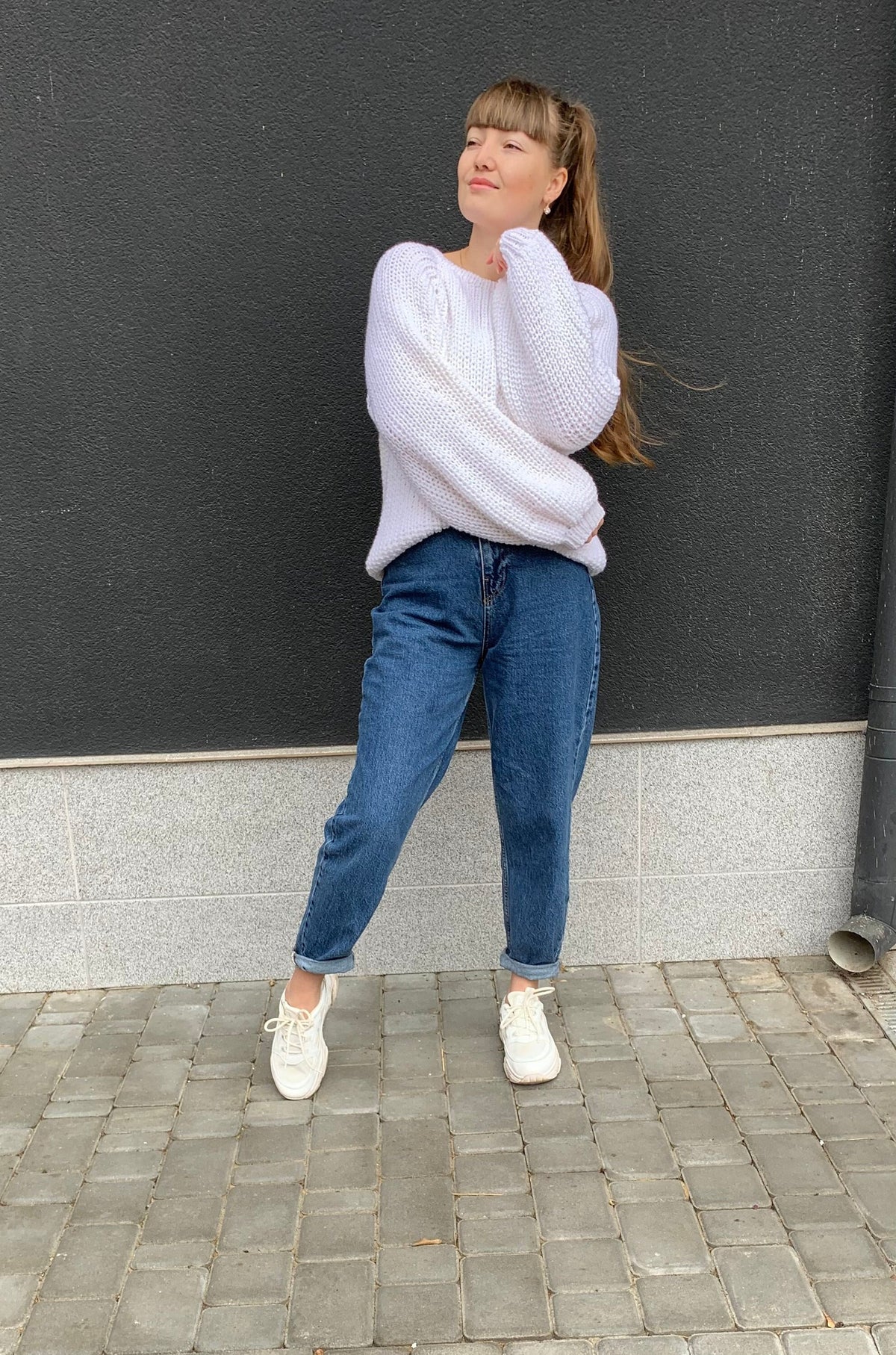 Juno White Wool Sweater — The Clothing Closet