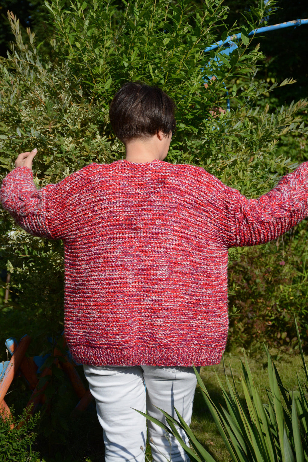 Gia Pink Wool Cardigan — view 6