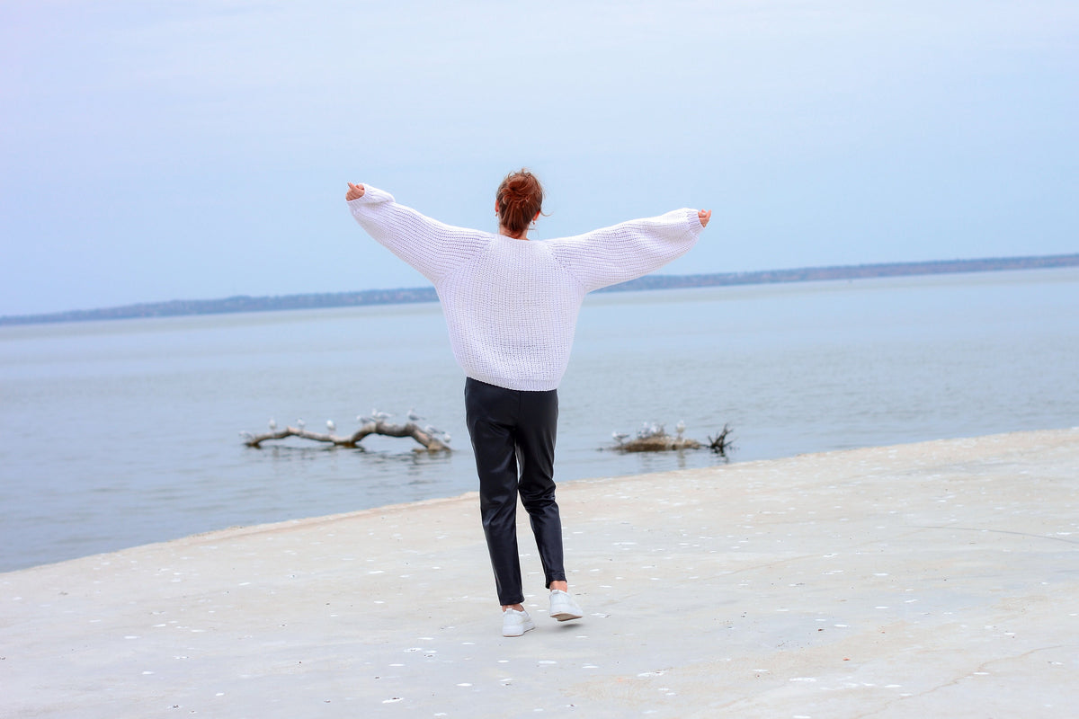 Paloma White Wool Sweater — view 2