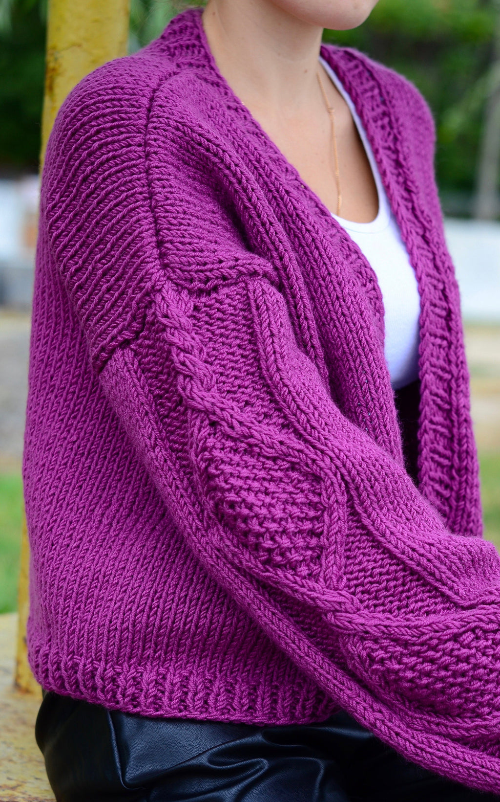 Kiki Purple Knit Cardigan — view 5