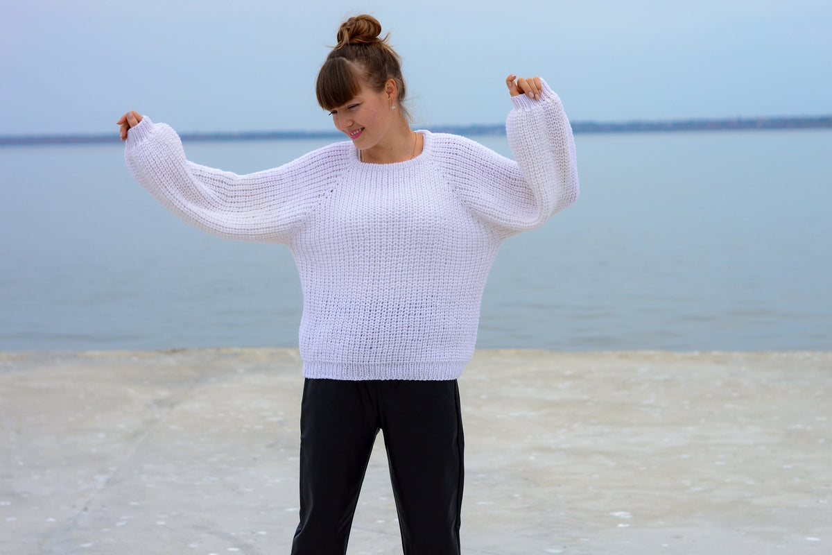 Paloma White Wool Sweater — view 3