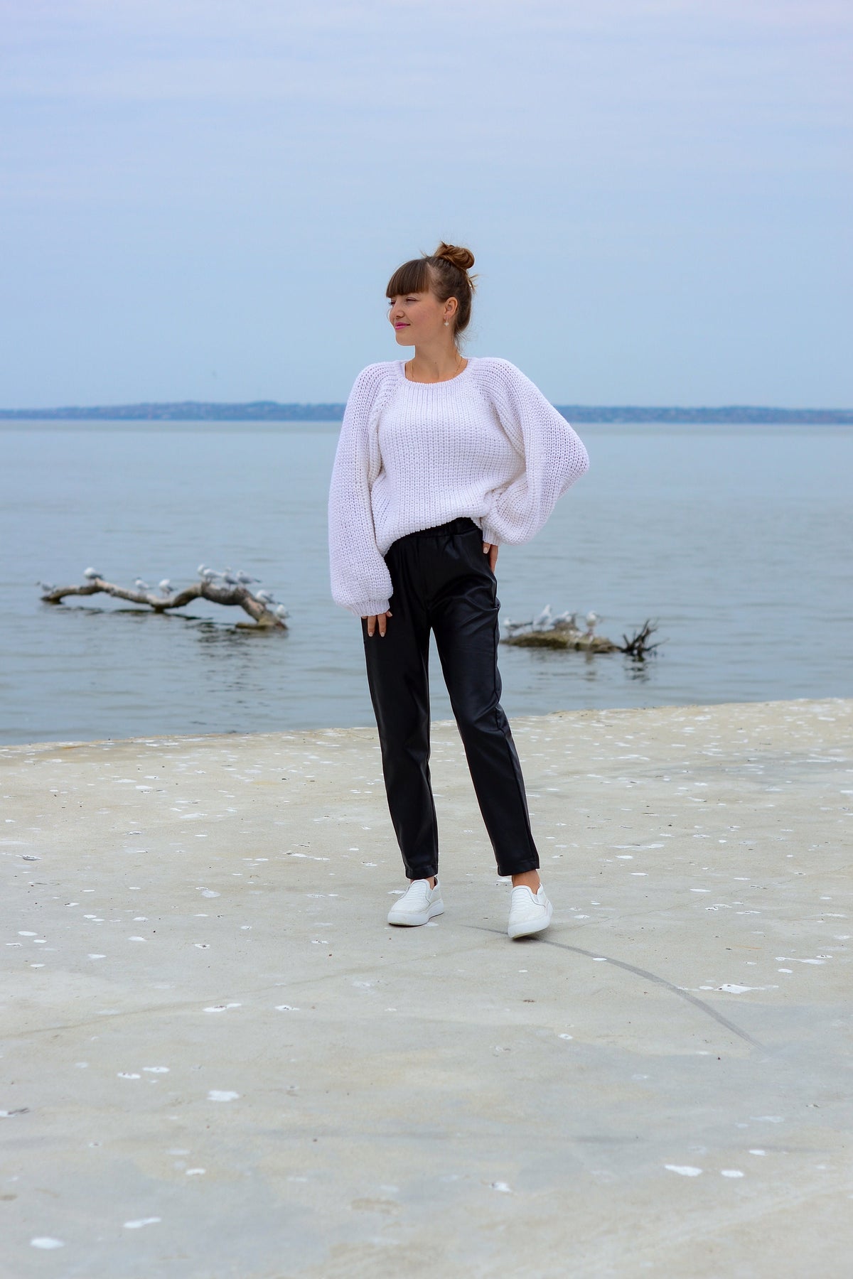 Paloma White Wool Sweater — view 5