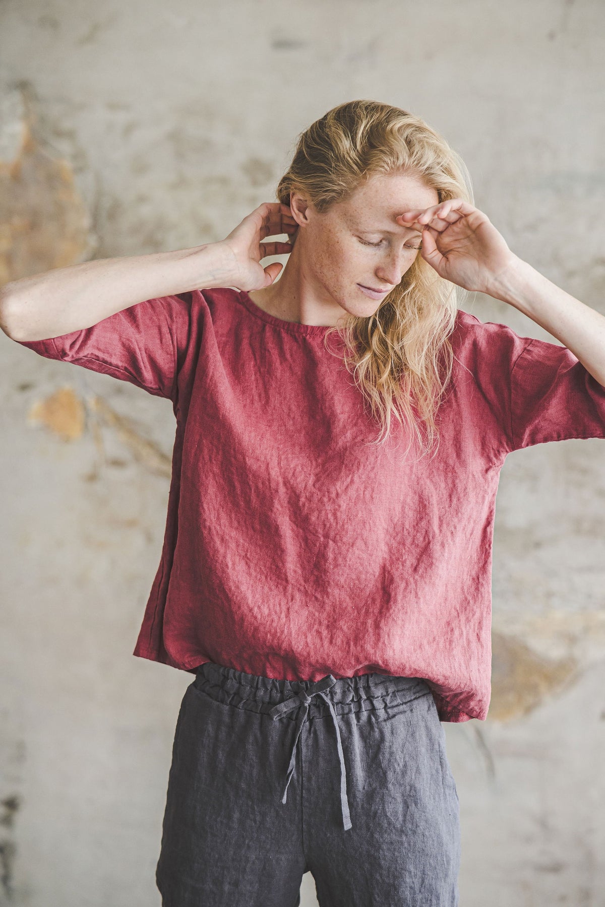 Margot Pink Linen Blouse — The Clothing Closet