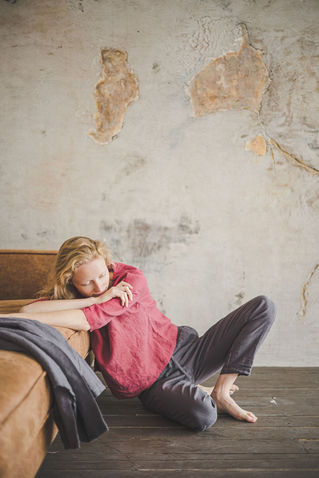 Margot Pink Linen Blouse — view 4