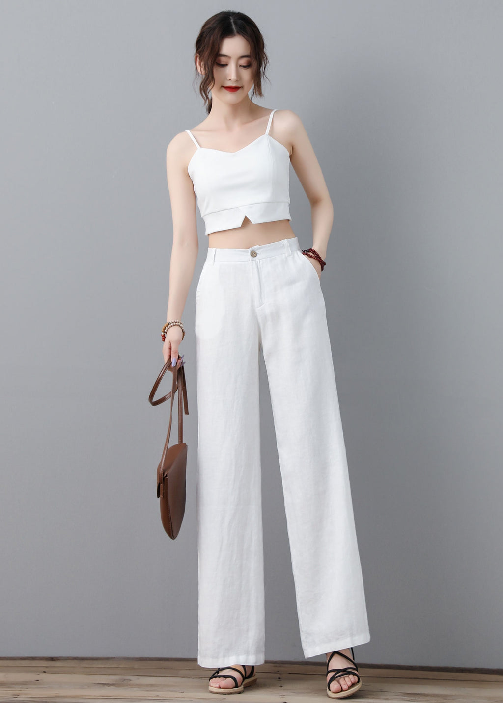 Neve White Linen Pants — The Clothing Closet