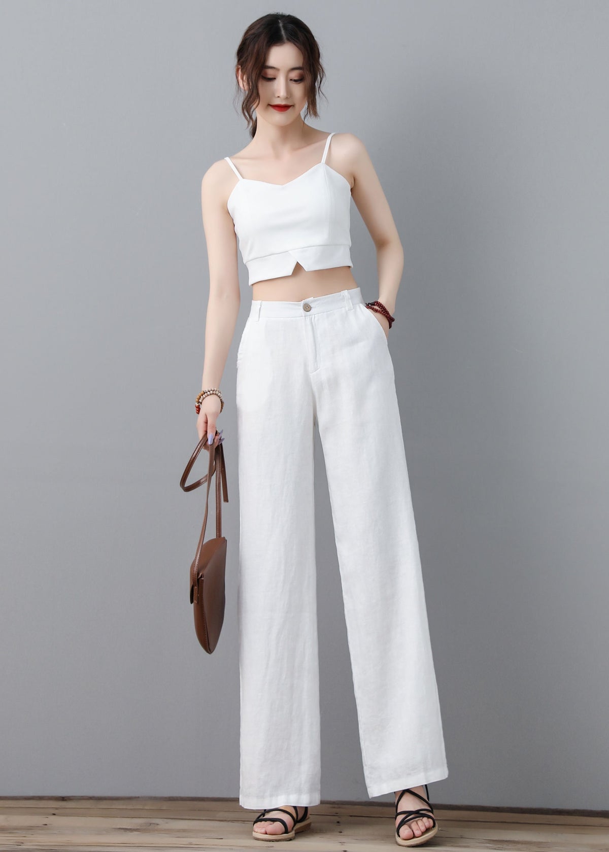 Neve White Linen Pants — The Clothing Closet