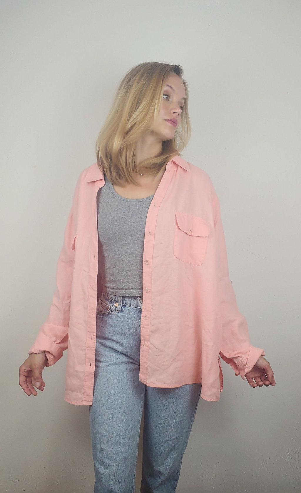Lotte Pink Linen Blouse — view 5