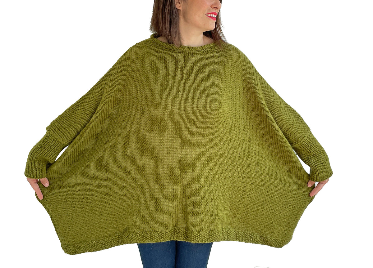 Thea Olive Wool Sweater — The Clothing Closet