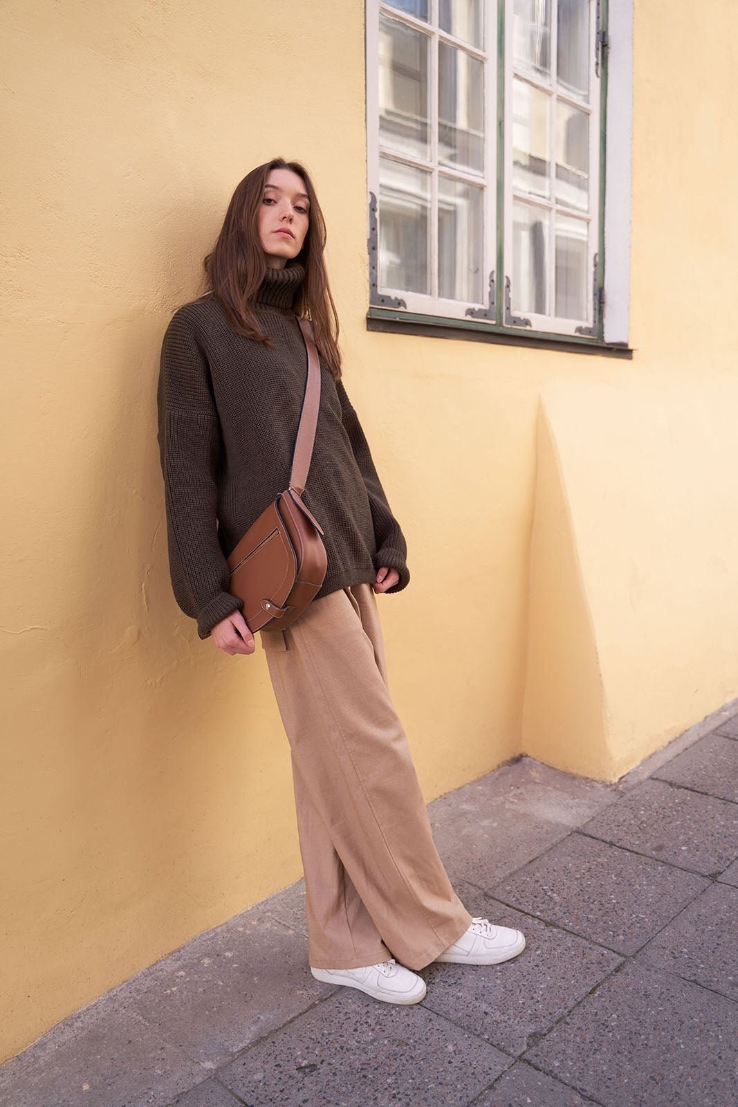 Talia Brown Wool Sweater — view 2