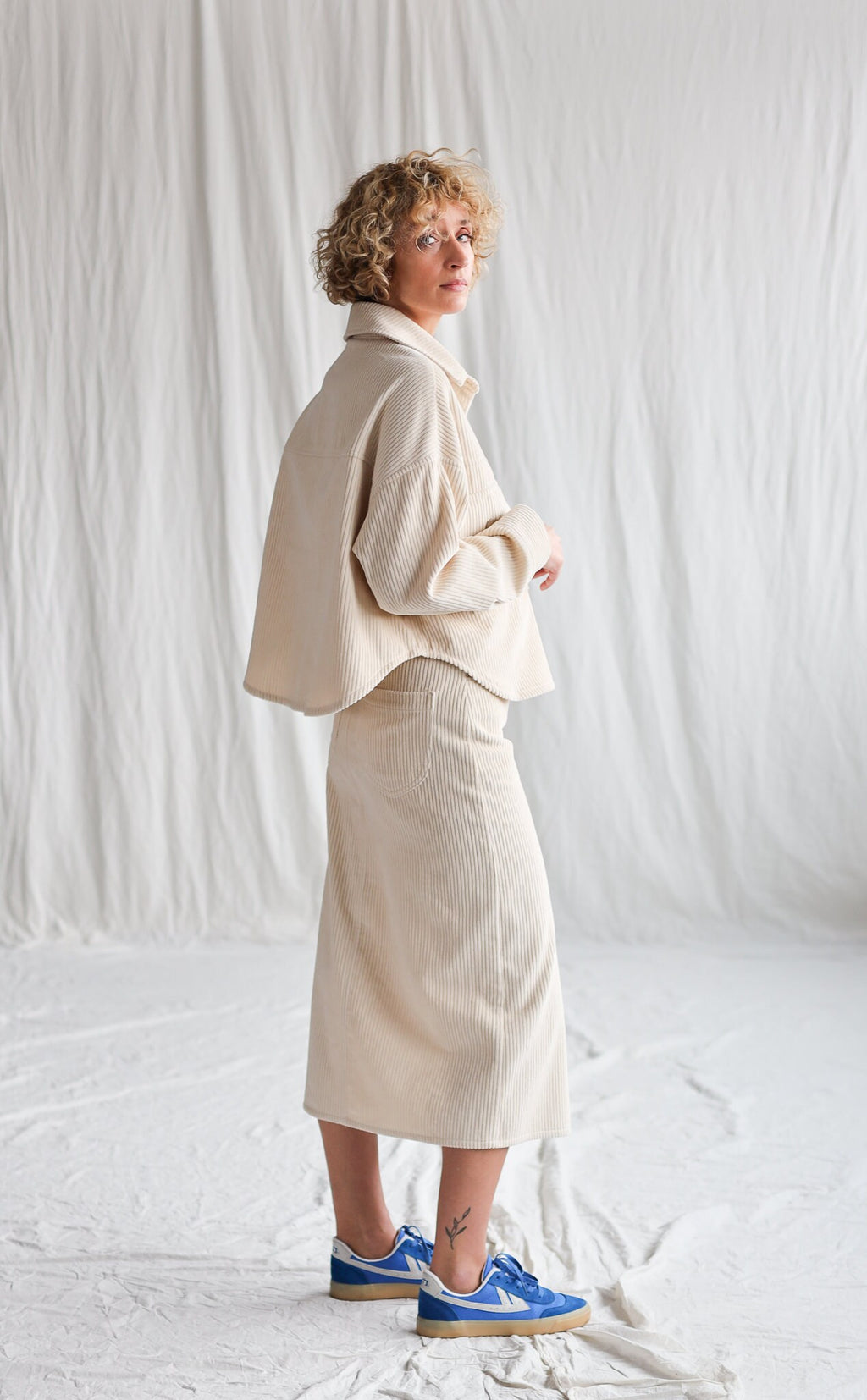 Uma Ivory Corduroy Jacket — view 2