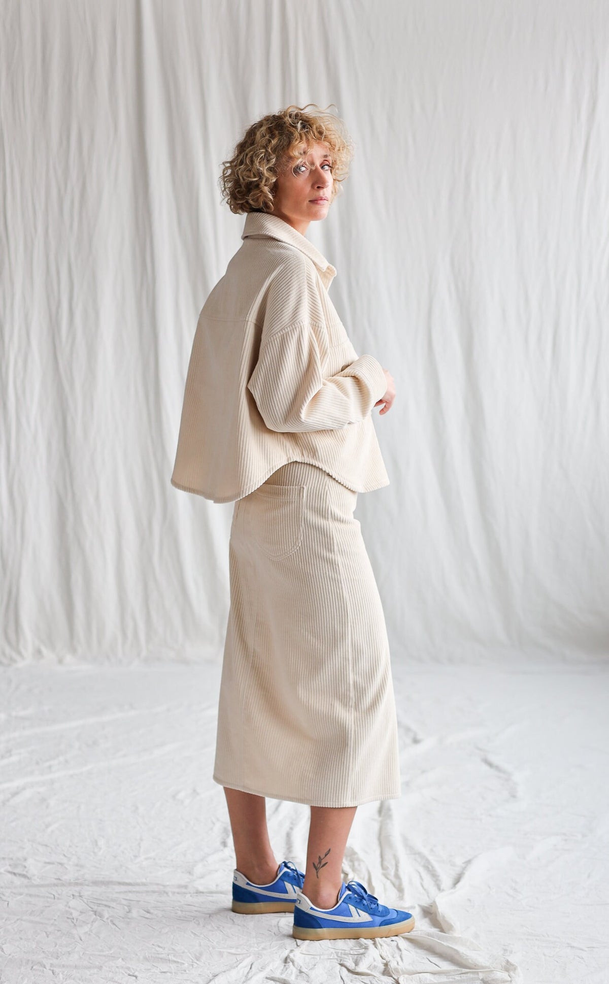 Uma Ivory Corduroy Jacket — view 2