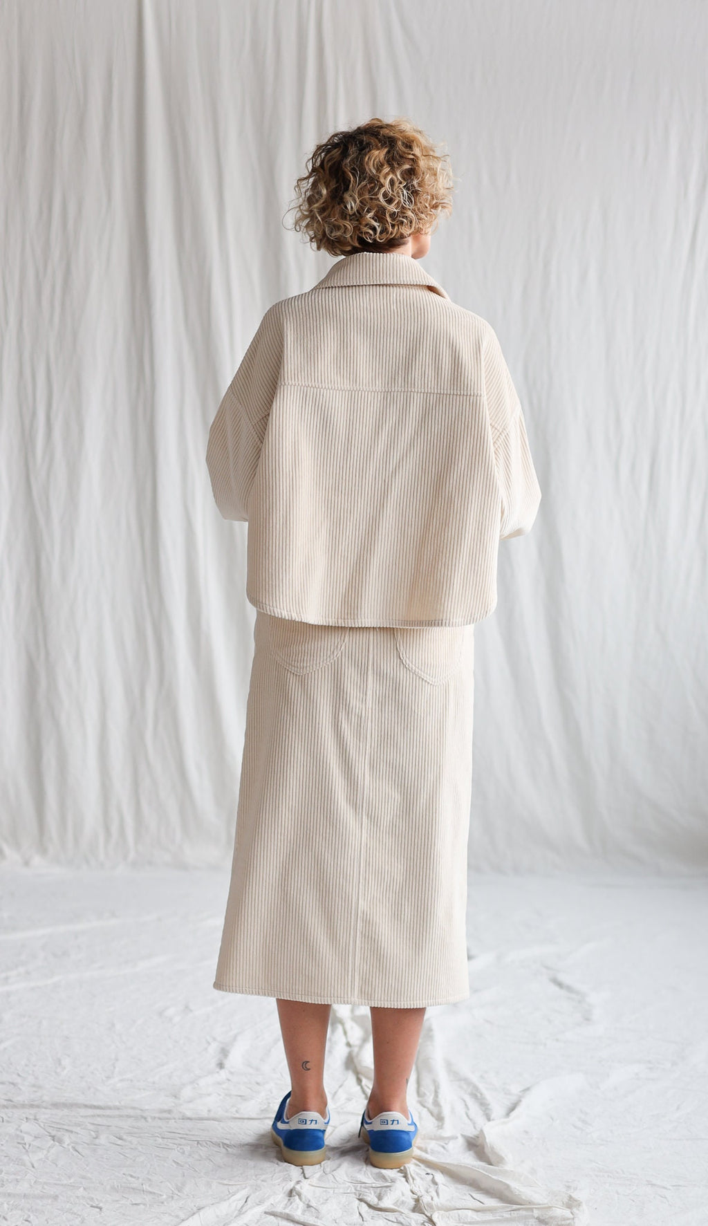 Uma Ivory Corduroy Jacket — view 3