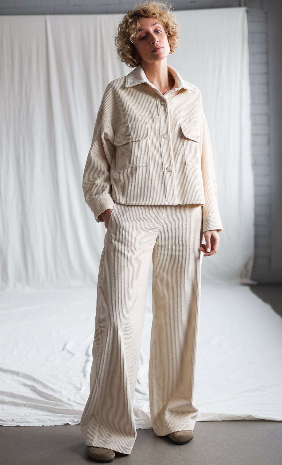 Uma Ivory Corduroy Jacket — view 4