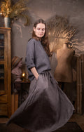 Una Gray Linen Blouse — The Clothing Closet