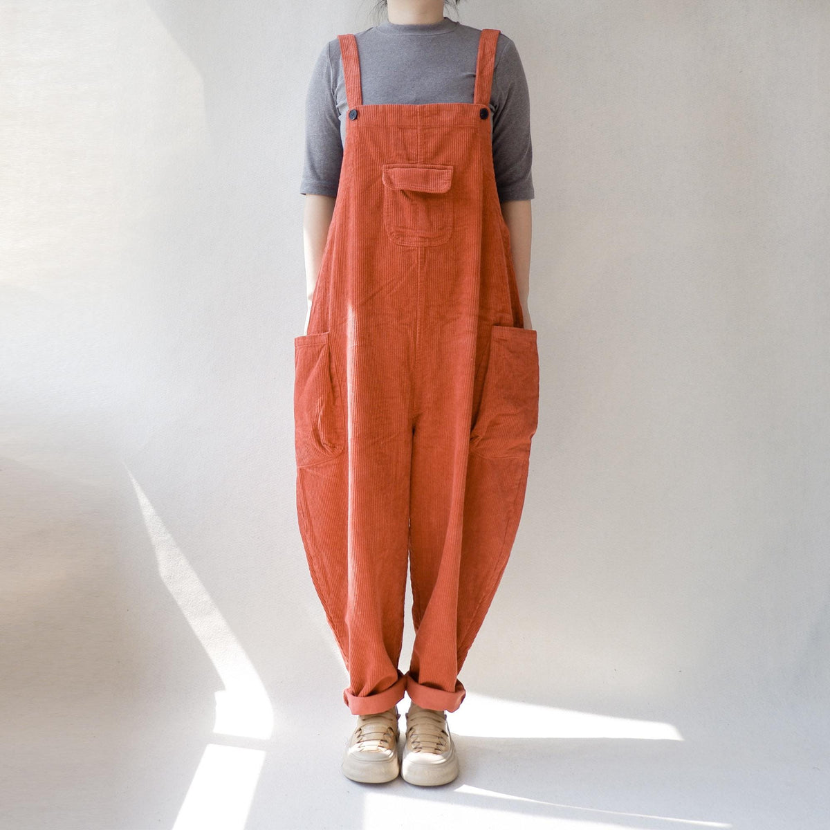 Kit Orange Corduroy Jumpsuit — The Clothing Closet