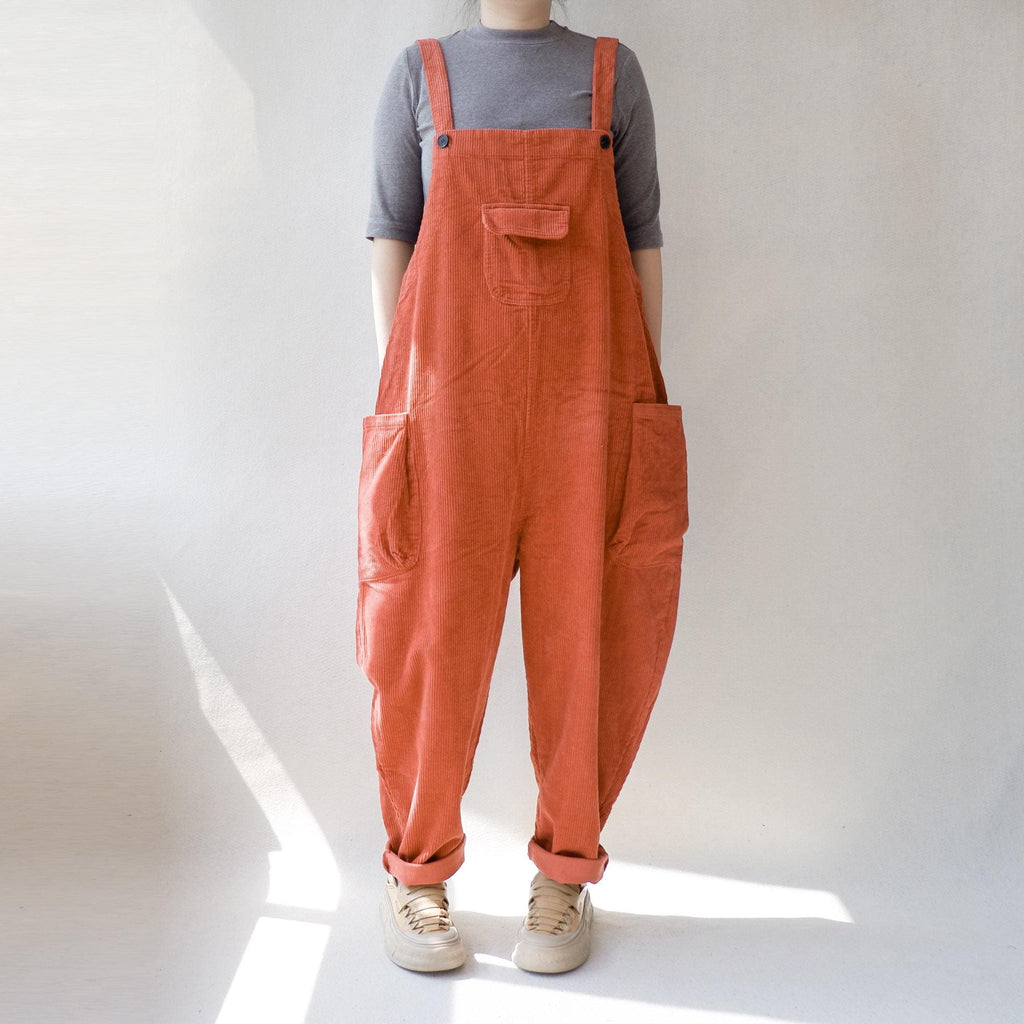Kit Orange Corduroy Jumpsuit — view 2