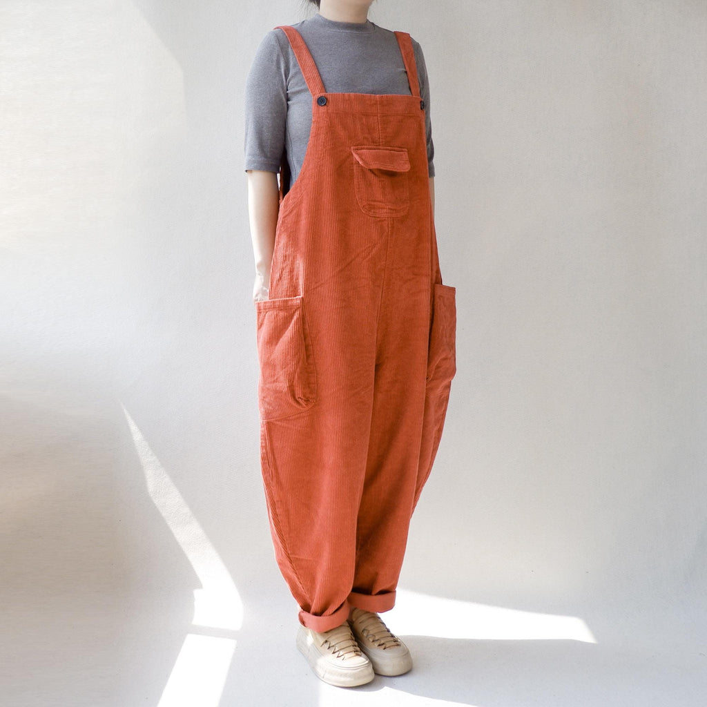 Kit Orange Corduroy Jumpsuit — view 5