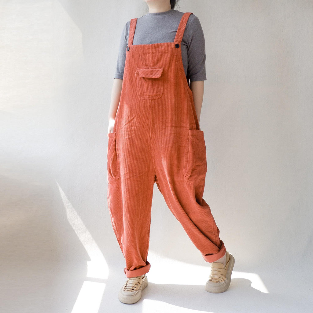 Kit Orange Corduroy Jumpsuit — view 4