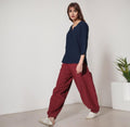 Isla Red Linen Pants — The Clothing Closet