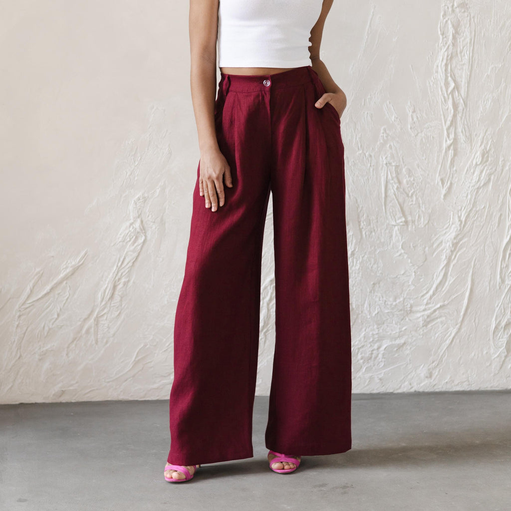 Josie Black Linen Pants — The Clothing Closet