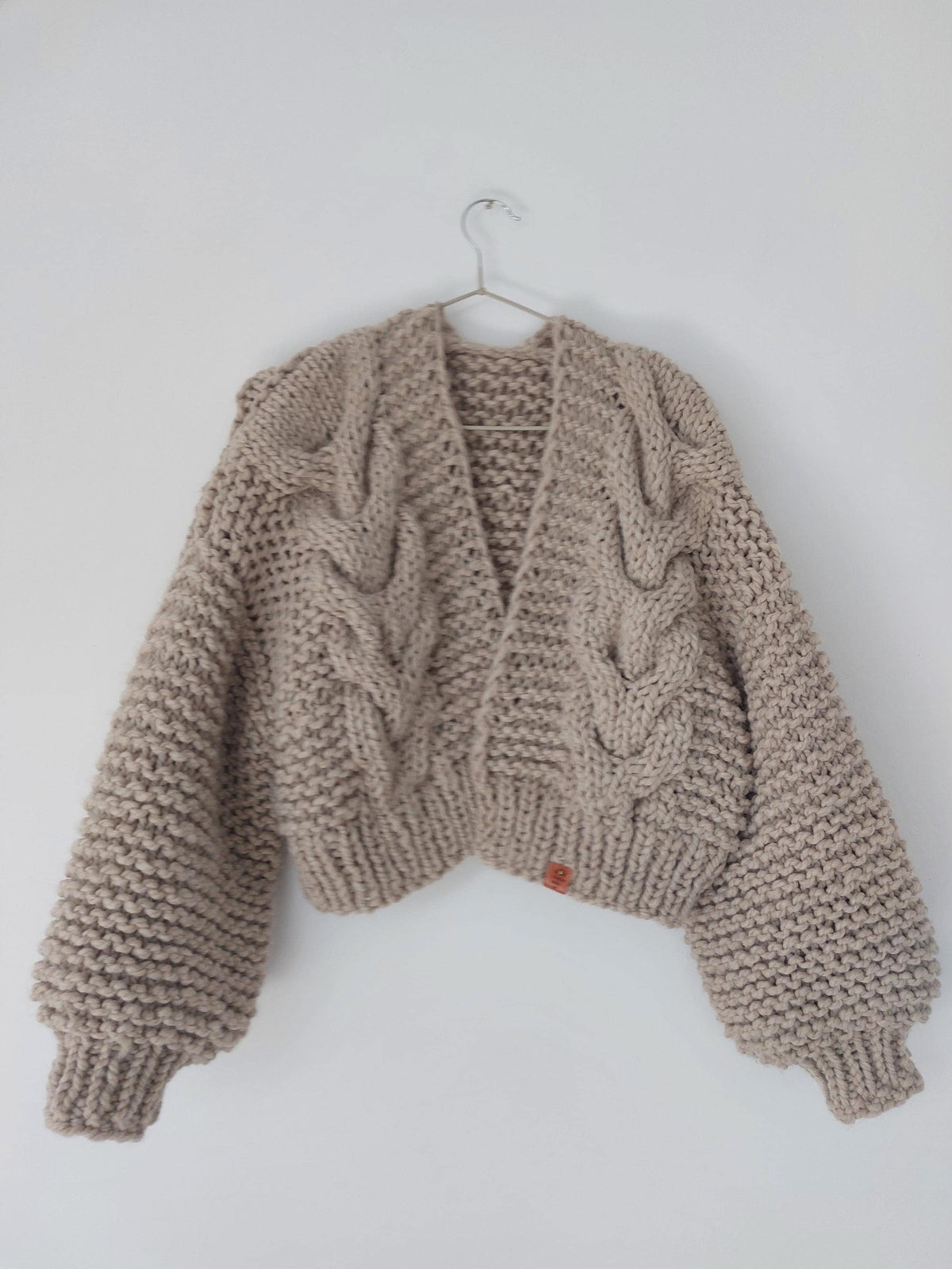 Pia Beige Knit Cardigan — view 2